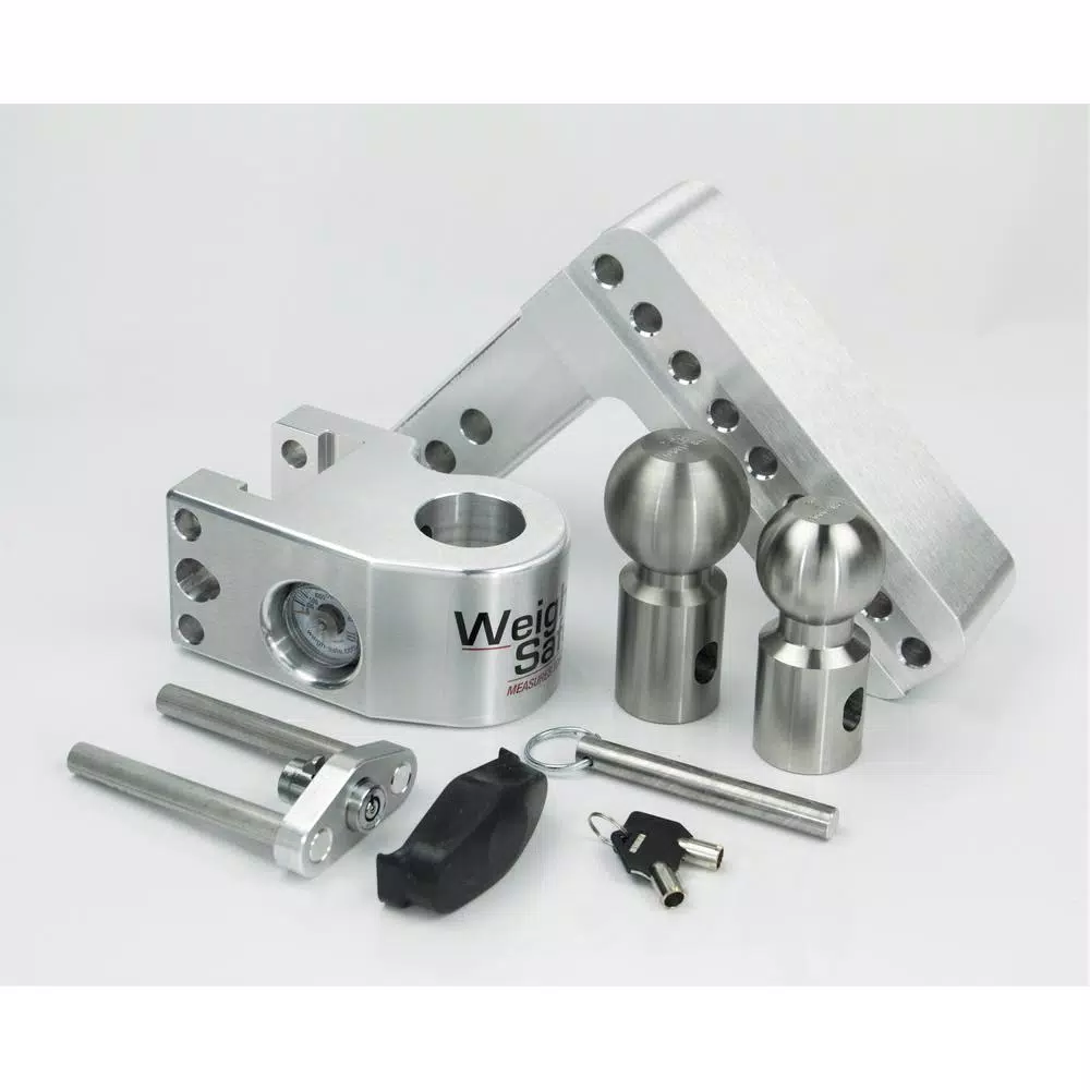 Weigh Safe Weigh-Safe 6 in. Drop Adjustable Class V Ball Mount with Built-in Hydraulic Scale