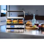 DeLonghi De'Longhi Livenza All-Day Indoor Grill with FlexPress System, Stainless Steel, 130 sq. in. thumbnail 6
