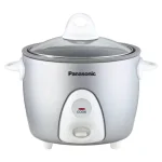Panasonic Silver 3-Cup Automatic Rice Cooker with Glass Lid, Non-Stick Aluminum Pan, and Measuring Cup thumbnail 1