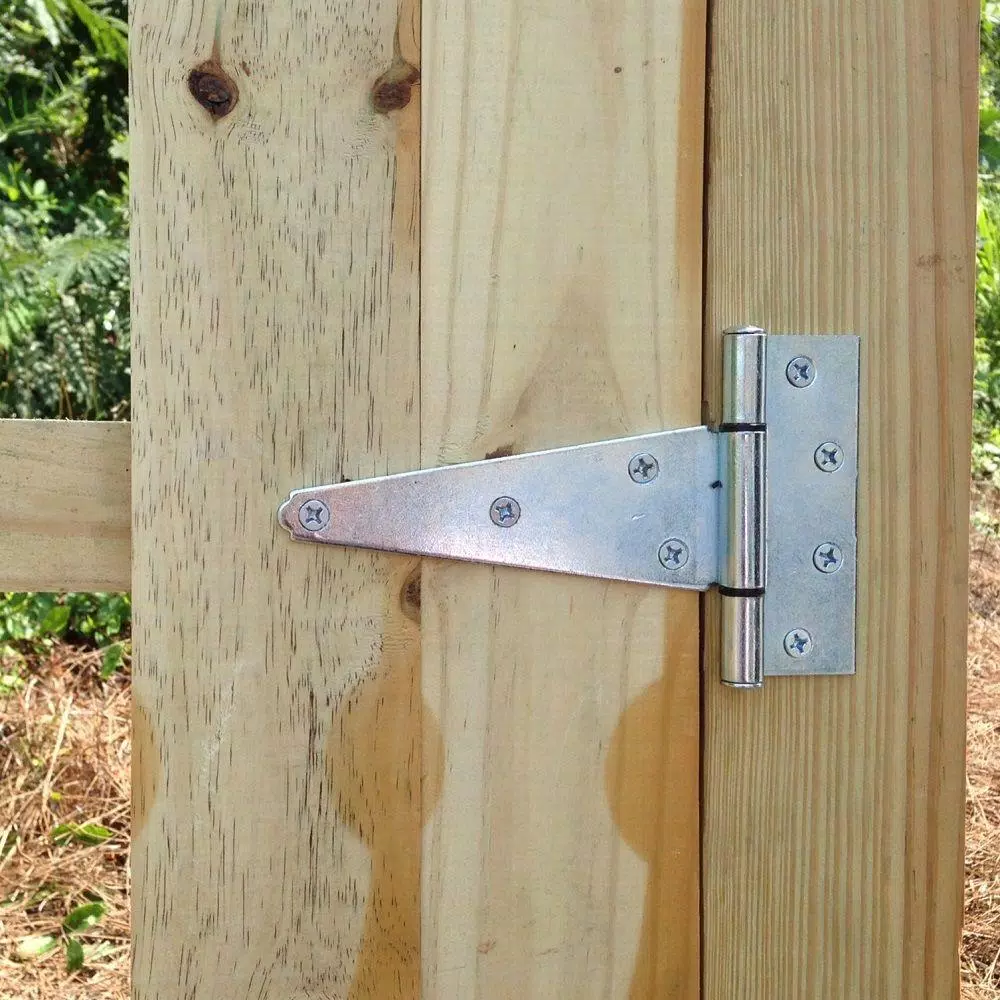Everbilt 8 in. Heavy Duty Zinc-Plated Steel Tee Hinge