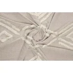 LR Home Fringe Tufted Geometric Cotton Throw Blanket - Beige/Cream thumbnail 3