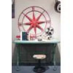3R Studios 41 in. Compass Rose Metal Wall Plaque - Distressed Red Wall Decor thumbnail 3