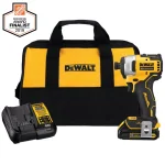 DEWALT 20V MAX ATOMIC 1/4 in. Brushless Compact Impact Driver Kit with 1.3Ah Battery, Charger & Bag thumbnail 1