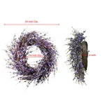Unbranded 19.7 in. Lavender-Inspired Purple Dried Flower Wreath, Cottage Style thumbnail 5