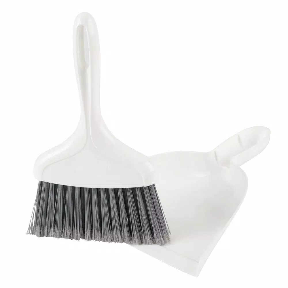 Libman 10 in. Whisk Broom and Dustpan Set, Gray