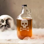 Cathy's Concepts 10.44 in. Skull and Crossbones Glass Craft Beer Growler, 64 oz. thumbnail 1