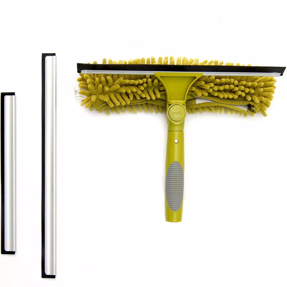 DocaPole 24 ft. Telescopic Window Cleaning Kit with Squeegee and Microfiber Scrubber