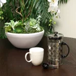 Mr. Coffee Polka Dot Brew 4-Cup Silver French Coffee Press with Scoop, 32 oz. thumbnail 3
