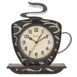Westclox 3D Coffee Wall Clock - Novelty Irregular Design with Quartz Movement thumbnail 2