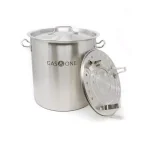 Gas One 40 Qt. Stainless Steel Stock Pot Set with Lid and Steamer Rack thumbnail 1
