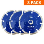 GRIP TIGHT TOOLS 4.5 in. Premium Segmented Diamond Saw Blade for Granite, Marble, and Concrete (3-Pack) thumbnail 1