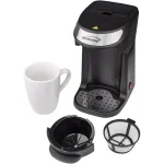 Brentwood Appliances TS-111BK Single Serve Coffee Maker with 12 oz. Porcelain Mug, Black thumbnail 6