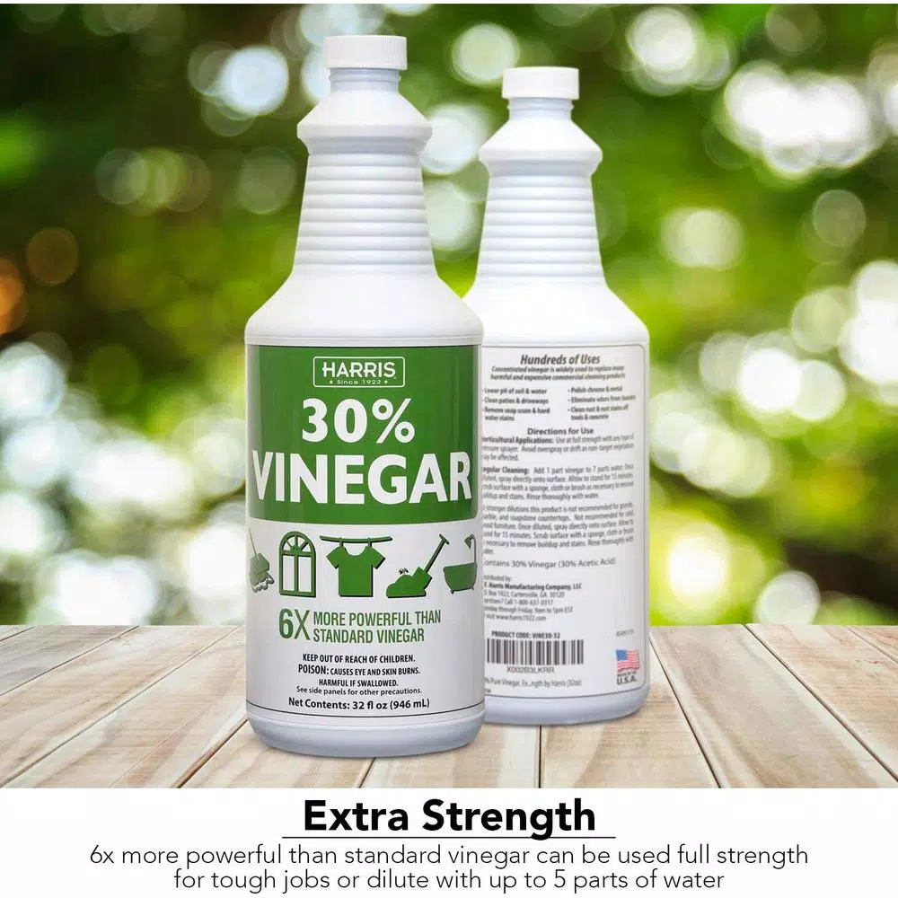 Harris 30% Cleaning Vinegar Concentrate, 32 oz All Purpose Cleaner