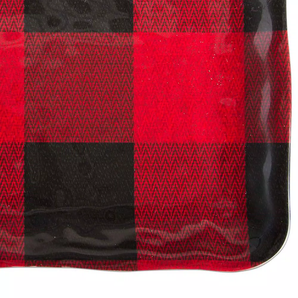 Tag Buffalo Red and Black Melamine Serving Platter, 1-Piece
