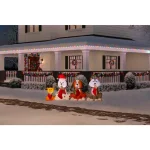 Home Accents Holiday Airblown Inflatables Puppy Pals Christmas Inflatable with Stockings, 7.5 ft. W x 3.74 ft. H thumbnail 2