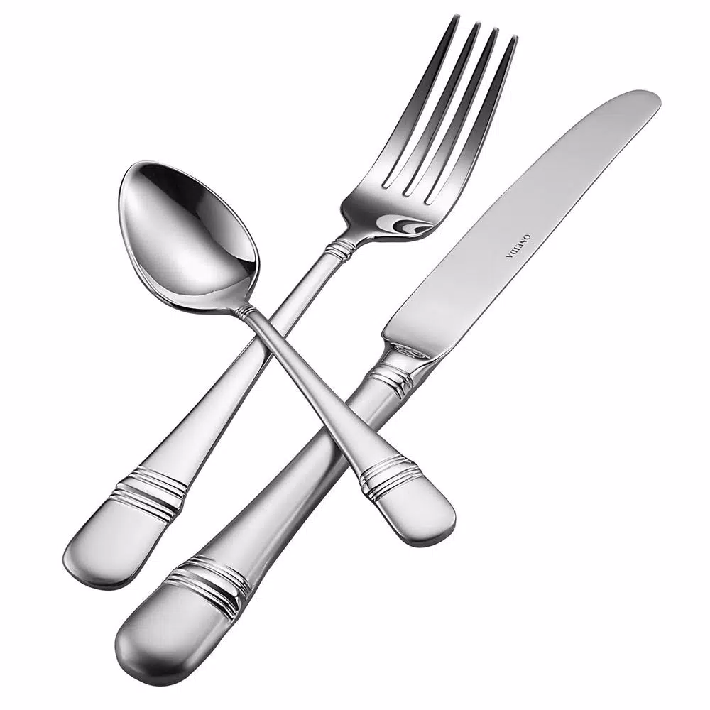 Oneida Satin Astragal 18/10 Stainless Steel Oval Soup and Dessert Spoons, Set of 12