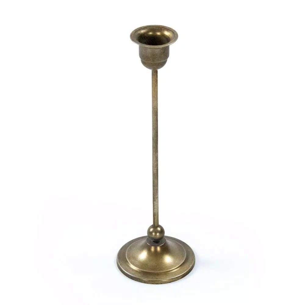 Zentique Abelard Upturned Bell Antique Gold Metal Candle Holder