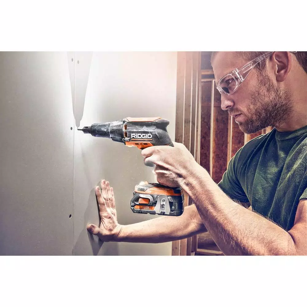 RIDGID 18V Cordless Brushless Drywall Screwdriver with Collated Attachment and Nose Cone (Tool Only)