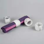 Creative Home Natural White Marble Napkin Rings, Set of 4 Elegant Tabletop Decor thumbnail 2