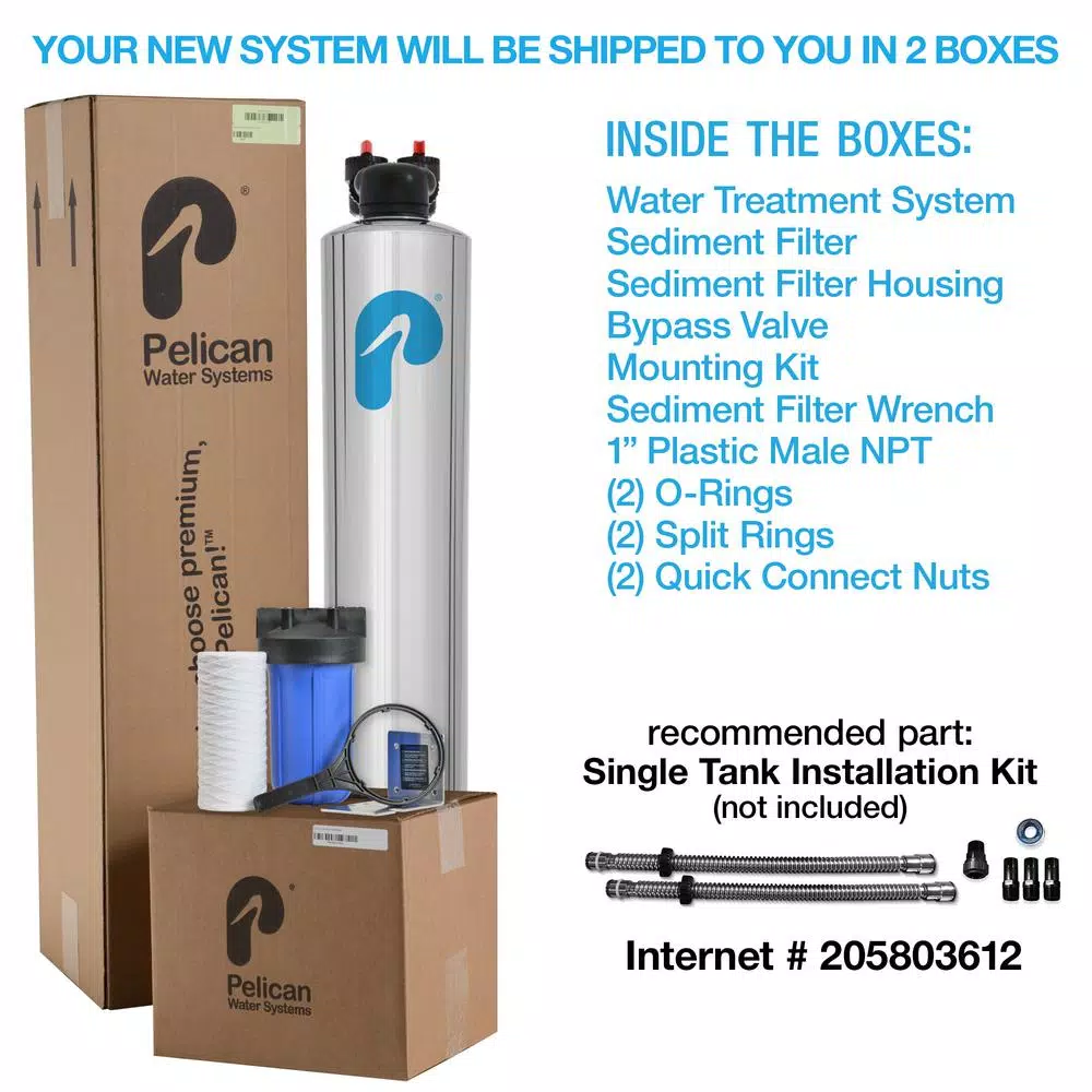 Pelican Water NS6 Pelican NaturSoft 15 GPM Whole House Salt-Free Water Softener Alternative System