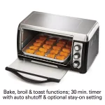 Hamilton Beach 6-Slice Black Toaster Oven with Toast, Bake, and Broil Settings thumbnail 4