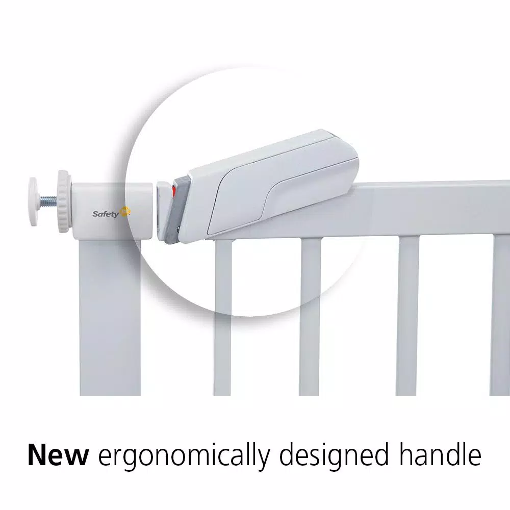 Safety 1st Flat Step 30 in. Pressure-Mounted Child Safety Gate, White