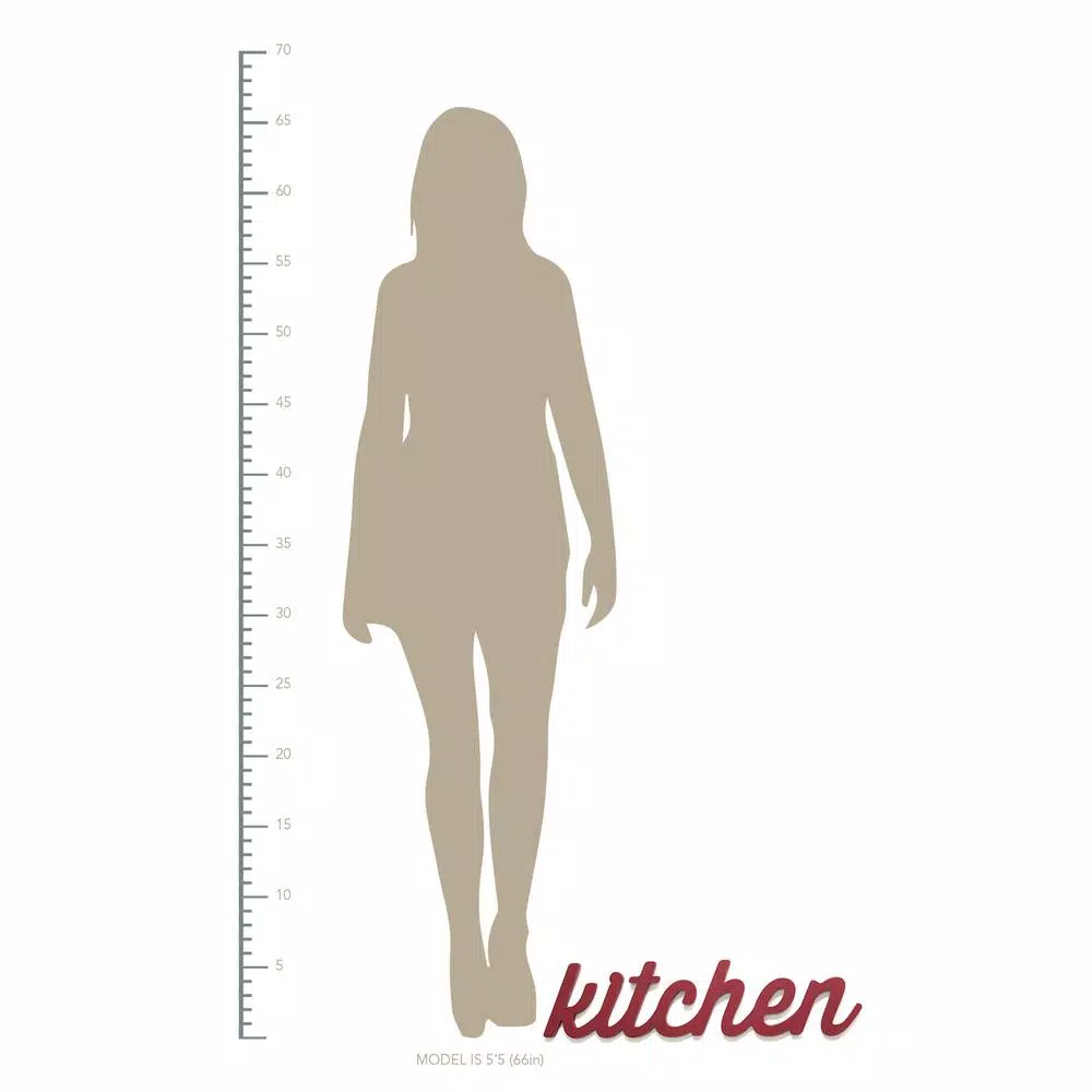 Stratton Home Decor Red Kitchen Wood Word Wall Sign - Farmhouse Style