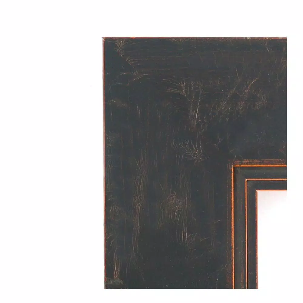 Amanti Art Milano 34.5 in. W x 28.5 in. H Framed Rectangular Bathroom Vanity Mirror, Dark Bronze