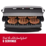 George Foreman 100 sq. in. Digital Indoor Grill and Panini Press with Removable Nonstick Plates, Silver thumbnail 3