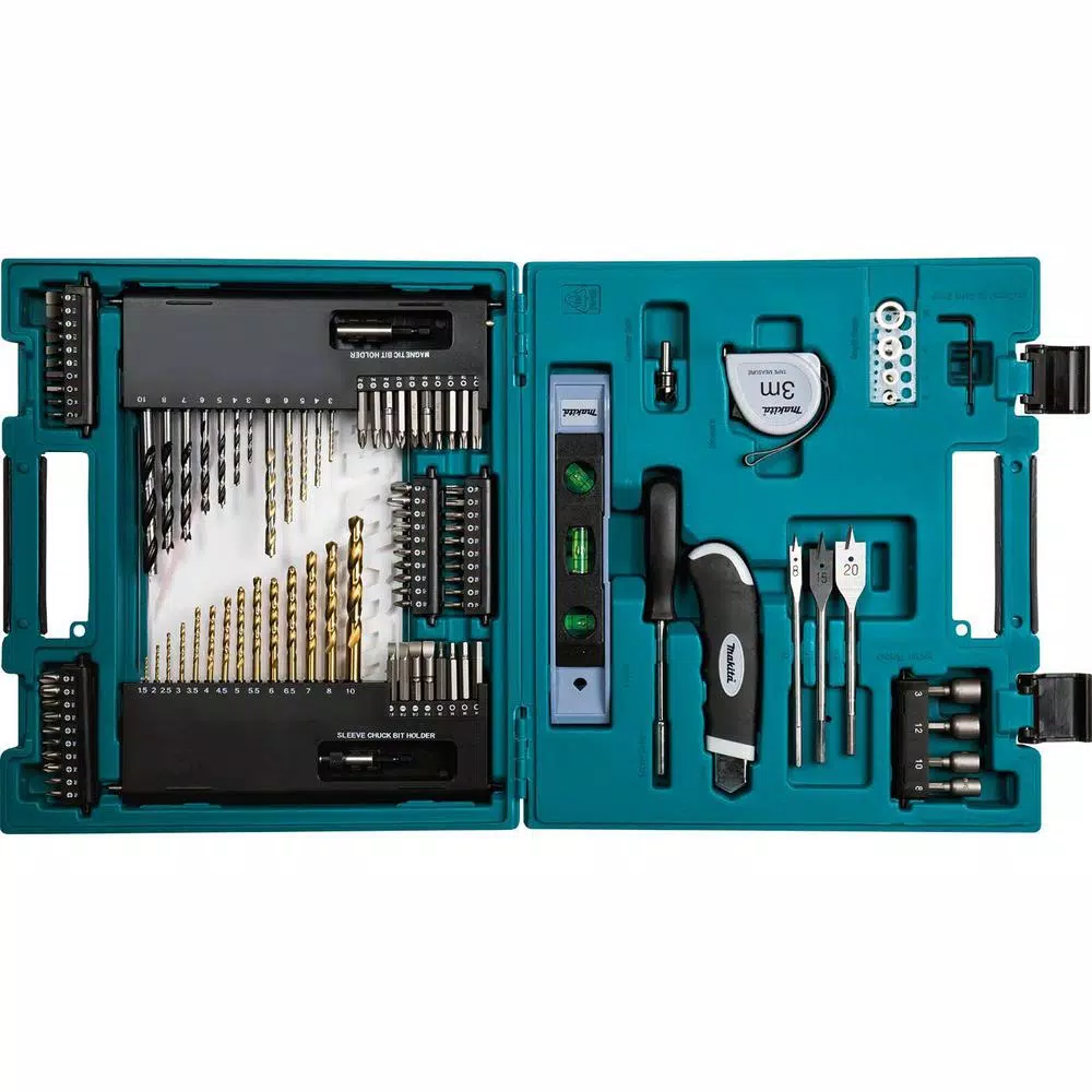 Makita 104-Piece Metric Bit and Hand Tool Set with HSS-TIN Drill Bits