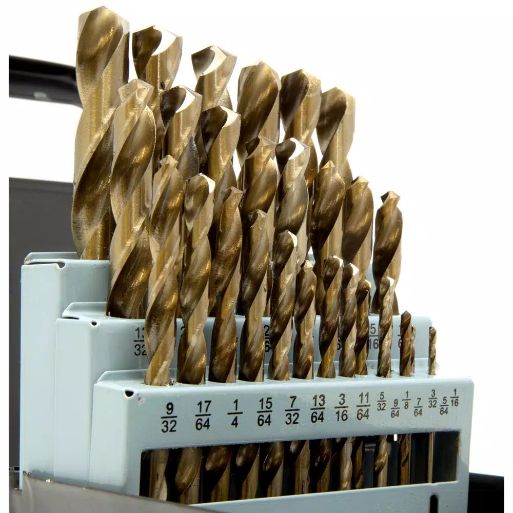 WEN 29-Piece Gold Oxide HSS Twist Drill Bit Set with Carrying Case