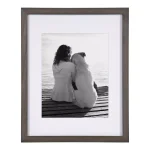 DesignOvation Gallery Wood Photo Frame Set, 4-Pack, Gray, 11x14 matted to 8x10 thumbnail 2