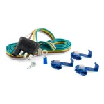 CURT 4-Way Flat Trailer Connector Plug with 48" Wires and Installation Hardware thumbnail 1