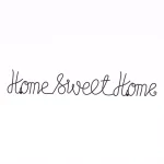 Lavish Home "Home Sweet Home" Metal Cutout Wall Sign, Black Farmhouse Decor thumbnail 1