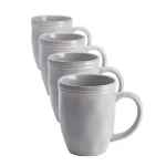 Rachael Ray Cucina 16-Piece Stoneware Dinnerware Set, Sea Salt Gray thumbnail 4