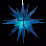 Kringle Traditions 14 in. Blue Illuminated LED Moravian Star Holiday Decoration thumbnail 1