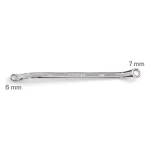 TEKTON 6 mm x 7 mm 45° Offset Double Box End Wrench, Chrome Vanadium Steel thumbnail 2