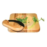 Catskill Craftsmen Catskills Mezzaluna 8 in. Hardwood Chopping Board with Steel Mezzaluna Knife thumbnail 2