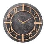 Bulova Gotham 15.5 in. Round Wall Clock with Granite Tone Finish and Quartz Movement thumbnail 1