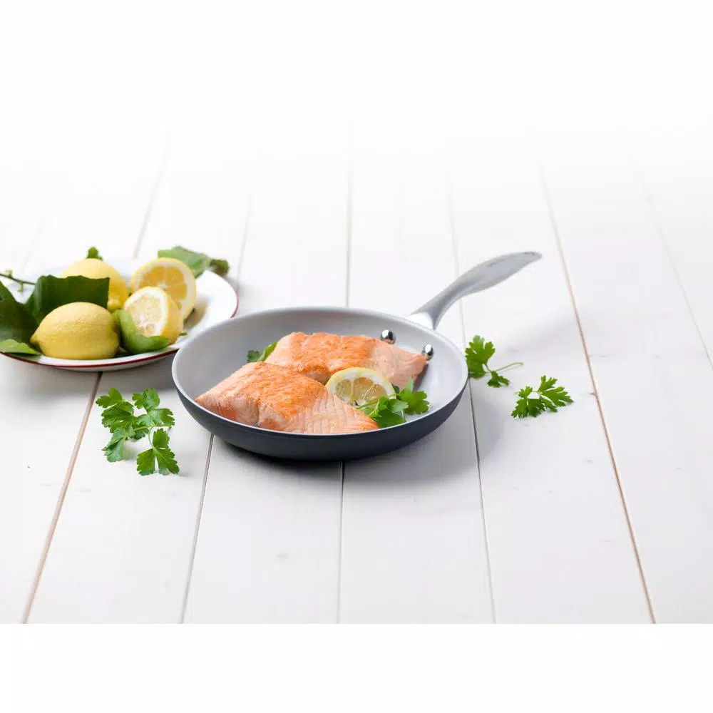 GreenLife Classic Pro 12 in. Hard-Anodized Aluminum Ceramic Nonstick Frying Pan, Gray