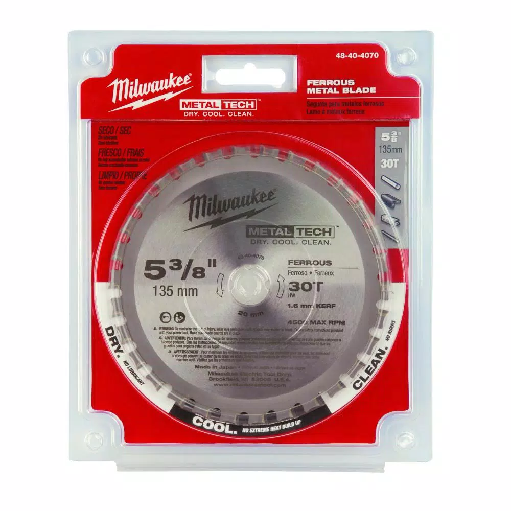 Milwaukee MetalTech 5-3/8 in. Circular Saw Blade Set, 30T Ferrous & 50T Non-Ferrous (2-Pack)