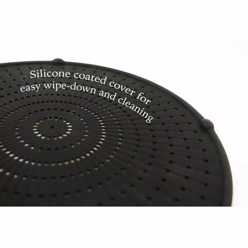 ExcelSteel 13 in. Silicone Splatter Screen with Non-Slip Heat-Resistant Grip, Stainless Steel Frame