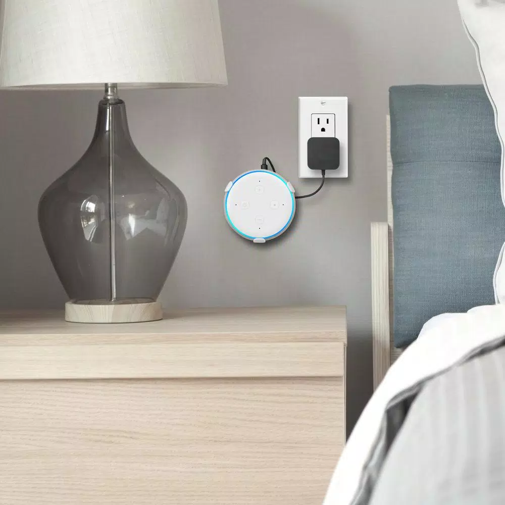 Wasserstein Wall Mount for Echo Dot (3rd Gen) - Black (2-Pack)