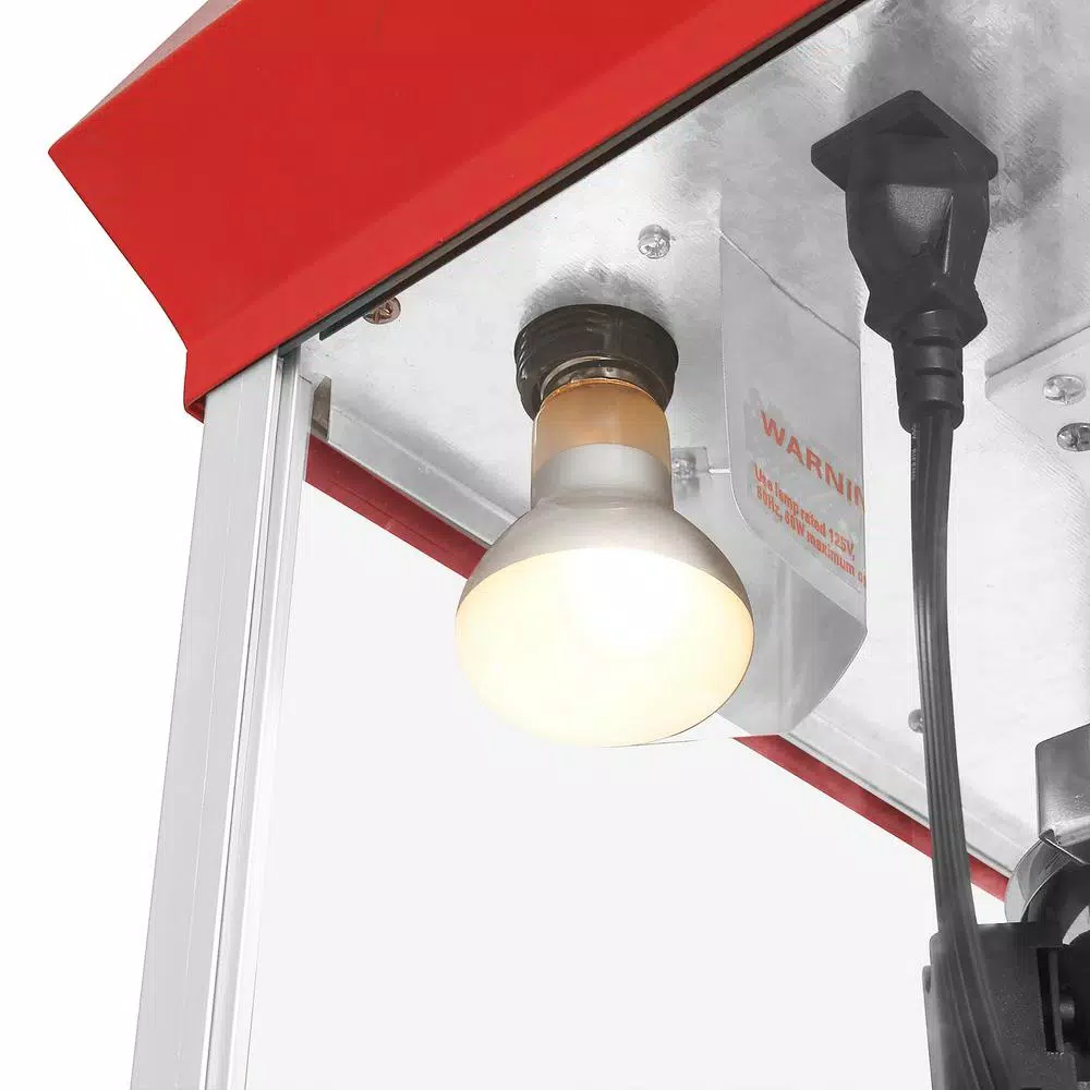 Great Northern Popcorn Machine - 4 oz. Red Stainless Steel Countertop Popper