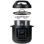 Magic Chef 9-in-1 6 Qt. Matte Black Electric Multi-Cooker with Stainless Steel Interior thumbnail 2