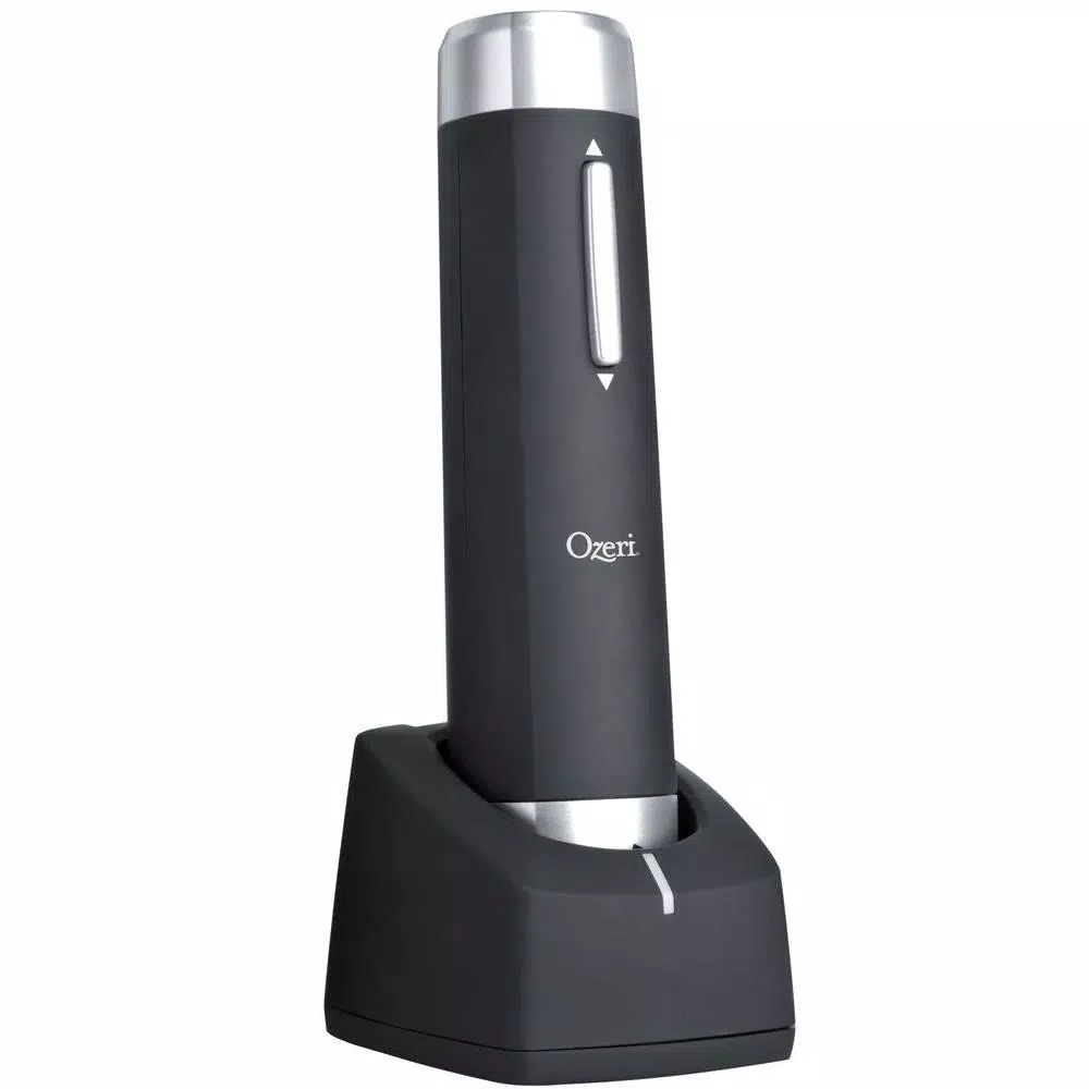 Ozeri Prestige Electric Wine Bottle Opener Set with Recharging Stand, Aerating Pourer and Foil Cutter