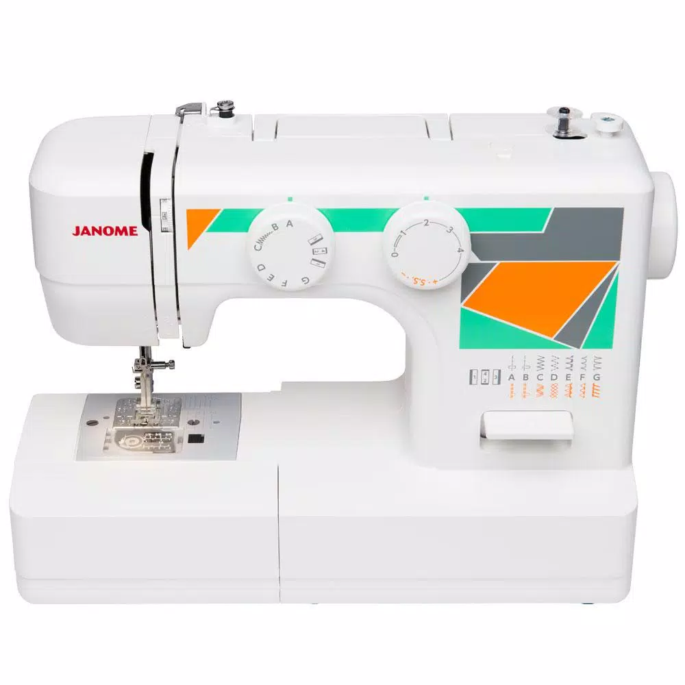 Janome MOD-15 Sewing Machine with 15 Built-in Stitches and Top Drop-In Bobbin System