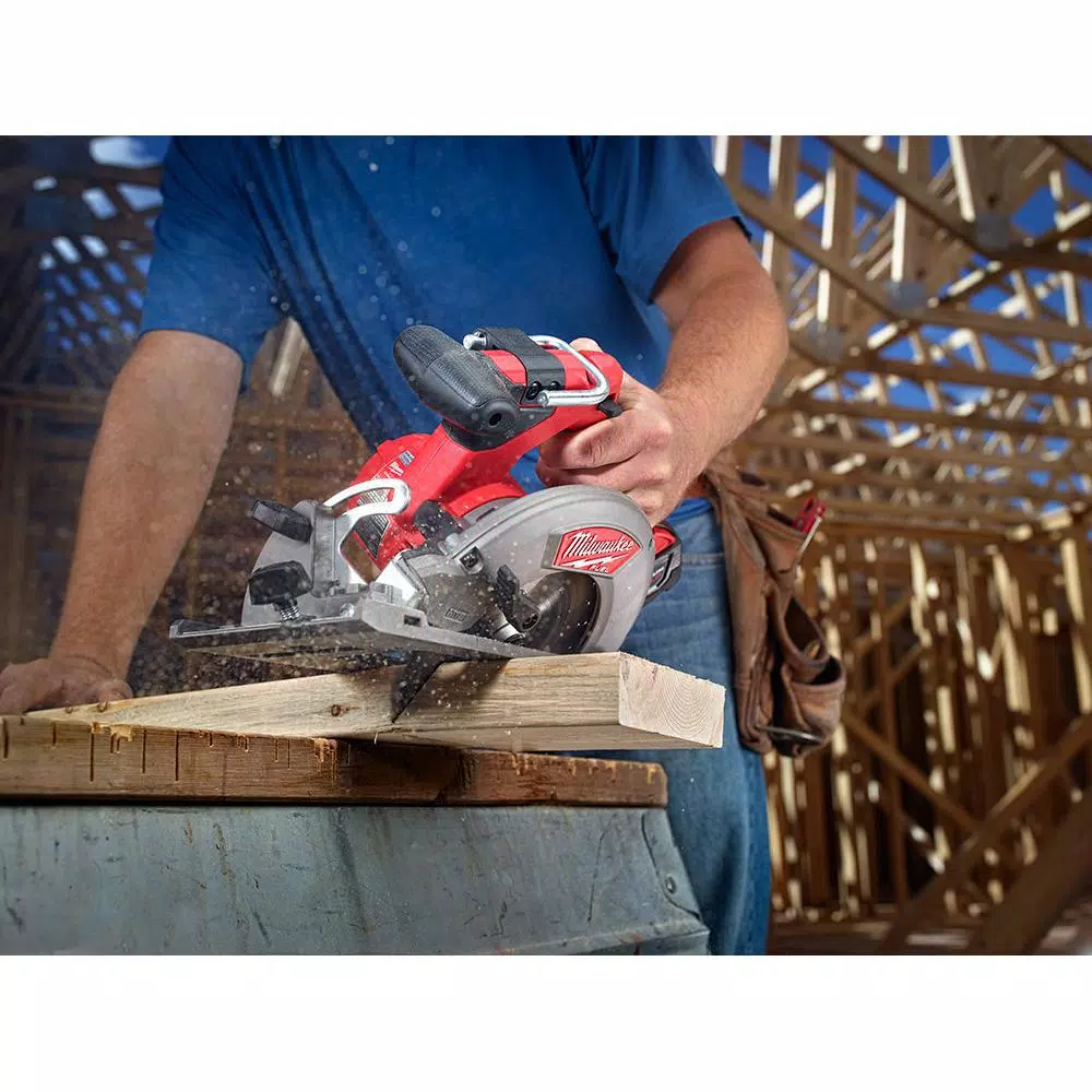 Milwaukee M18 FUEL 3-Tool Combo Kit: Hammer Drill, Impact Driver, and 6-1/2 in. Circular Saw with 4 Batteries