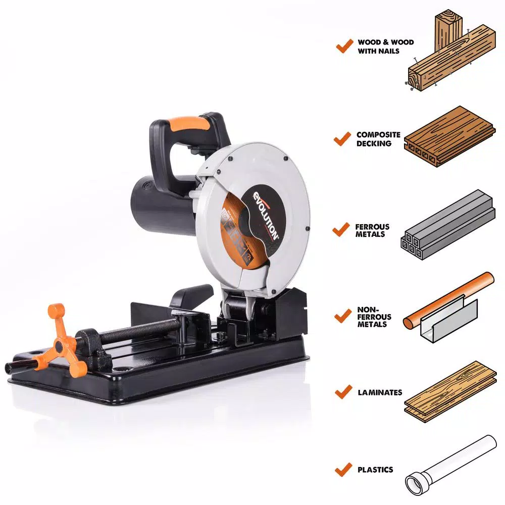 Evolution Power Tools Evolution RAGE4 7-1/4 in. Multi-Material 10 Amp Corded Chop Saw