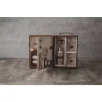 Picnic Time Manhattan Portable Cocktail Case - Mahogany Brown Leatherette Martini Set with Stainless Steel Accessories thumbnail 7